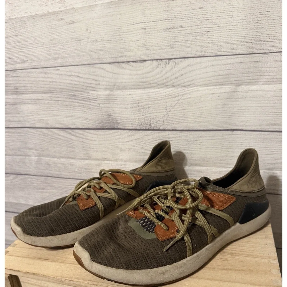 Olukai‎ Mio Li Sneakers Hunter Green Lava Rock Shoes 10440-HGLR Mens Size 9.5
